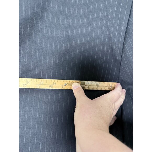 Ponto Uomo Charcoal Gray Pinstripe 100% Wool Mens Suit Jacket Blazer 54R NWT - Picture 9 of 14